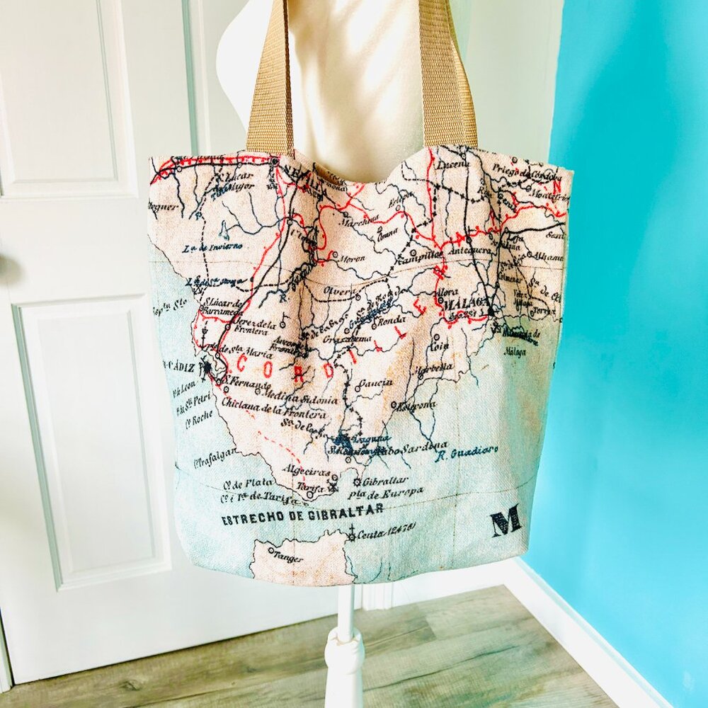 Beautiful Microfiber Tote with Map of Spain - Picture 3 of 9